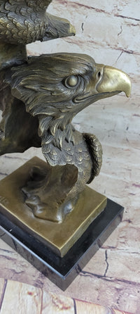 Large American Bald Eagle Hot Cast Bronze Sculpture