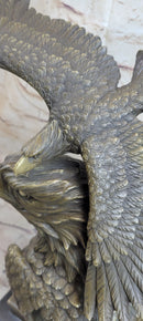 Large American Bald Eagle Hot Cast Bronze Sculpture