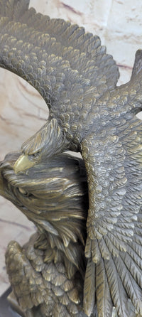 Large American Bald Eagle Hot Cast Bronze Sculpture