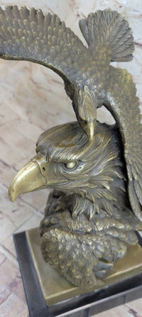 Large American Bald Eagle Hot Cast Bronze Sculpture