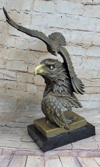 Large American Bald Eagle Hot Cast Bronze Sculpture