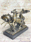 Nike Driving Chariot with Horses Bronze Sculpture