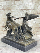 Nike Driving Chariot with Horses Bronze Sculpture
