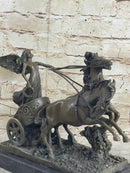 Nike Driving Chariot with Horses Bronze Sculpture
