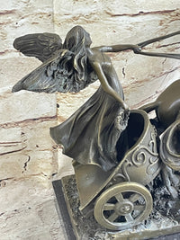 Nike Driving Chariot with Horses Bronze Sculpture