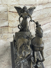 Nike Driving Chariot with Horses Bronze Sculpture