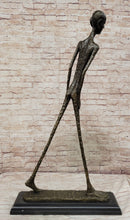Alberto Giacometti Walking Man - Surrealist Bronze on Marble