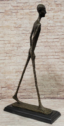 Alberto Giacometti Walking Man - Surrealist Bronze on Marble