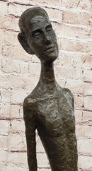 Alberto Giacometti Walking Man - Surrealist Bronze on Marble