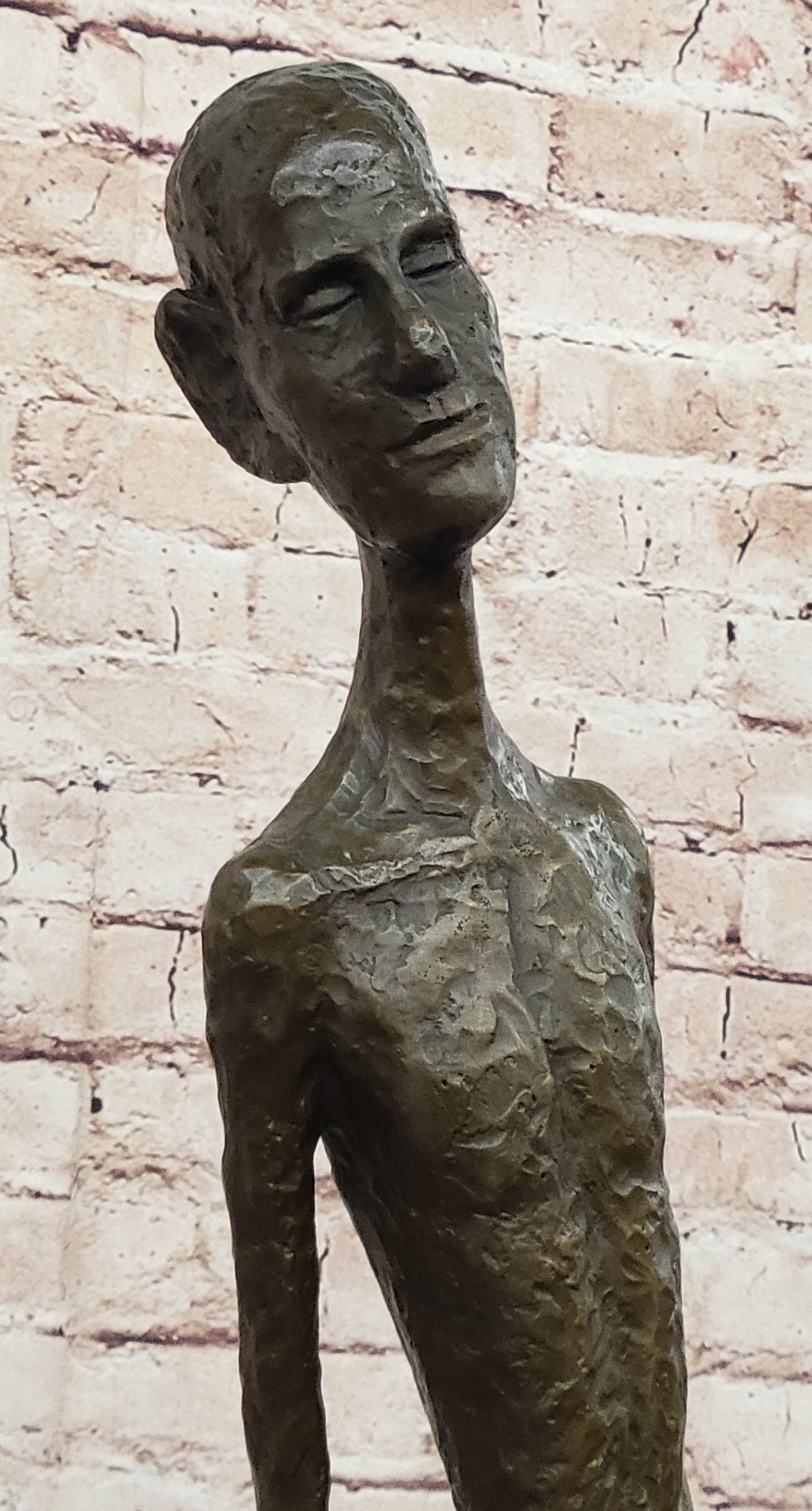 Alberto Giacometti Walking Man - Surrealist Bronze on Marble