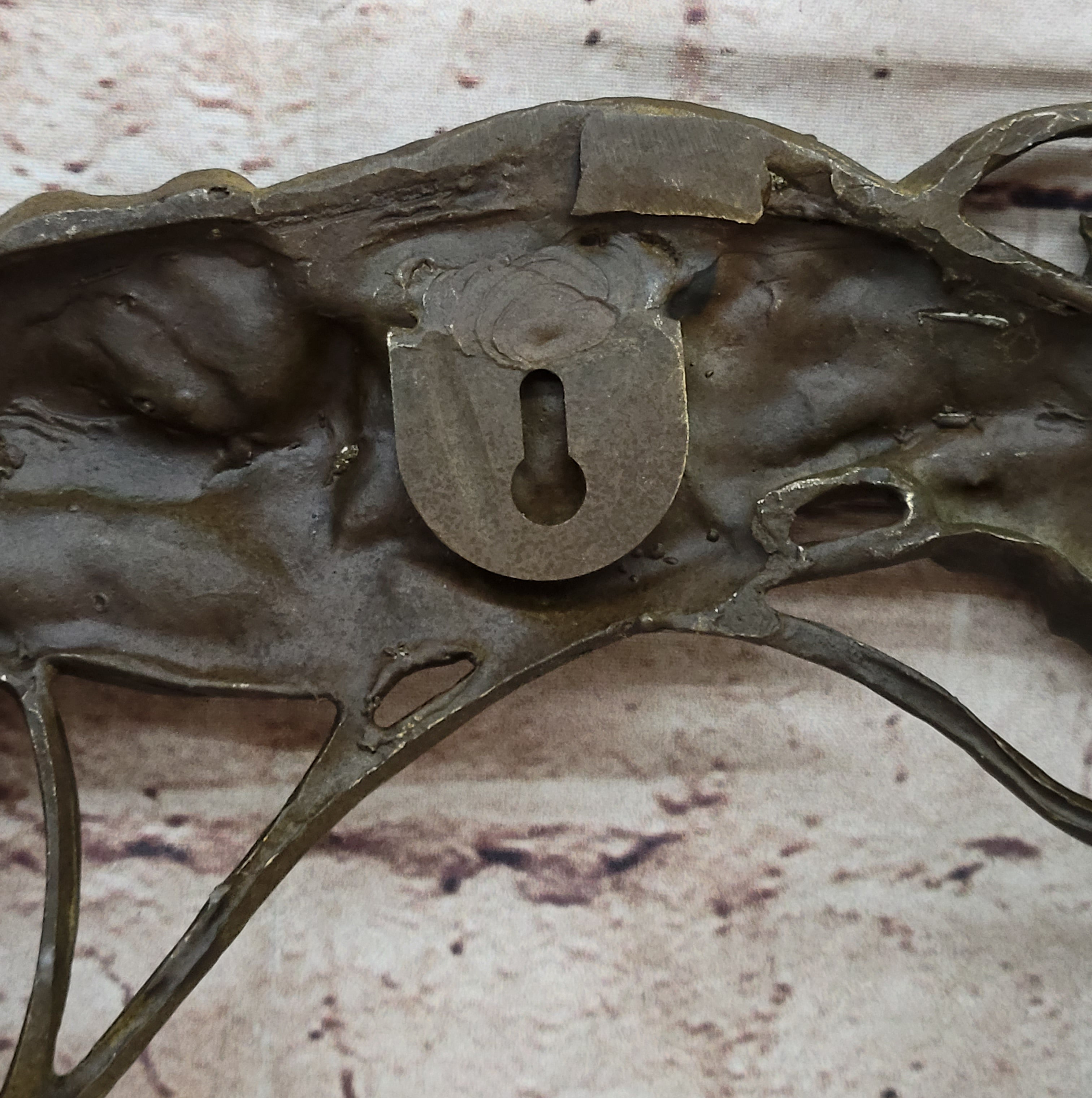 Bronze Picture Frame Sculpture Female & Lily Orchid Flowers