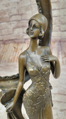 Signed Original Milo 1940 Woman Real Bronze Picture Frame