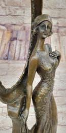 Signed Original Milo 1940 Woman Real Bronze Picture Frame