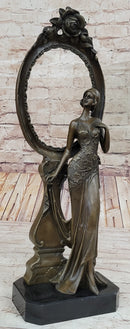 Signed Original Milo 1940 Woman Real Bronze Picture Frame