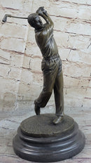 12'' Bronze Vintage Golfer Trophy Bobby Jones Sculpture SALE
