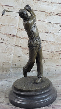 12'' Bronze Vintage Golfer Trophy Bobby Jones Sculpture SALE