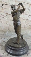 12'' Bronze Vintage Golfer Trophy Bobby Jones Sculpture SALE