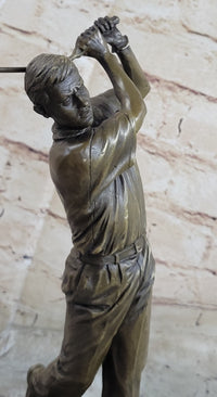 12'' Bronze Vintage Golfer Trophy Bobby Jones Sculpture SALE