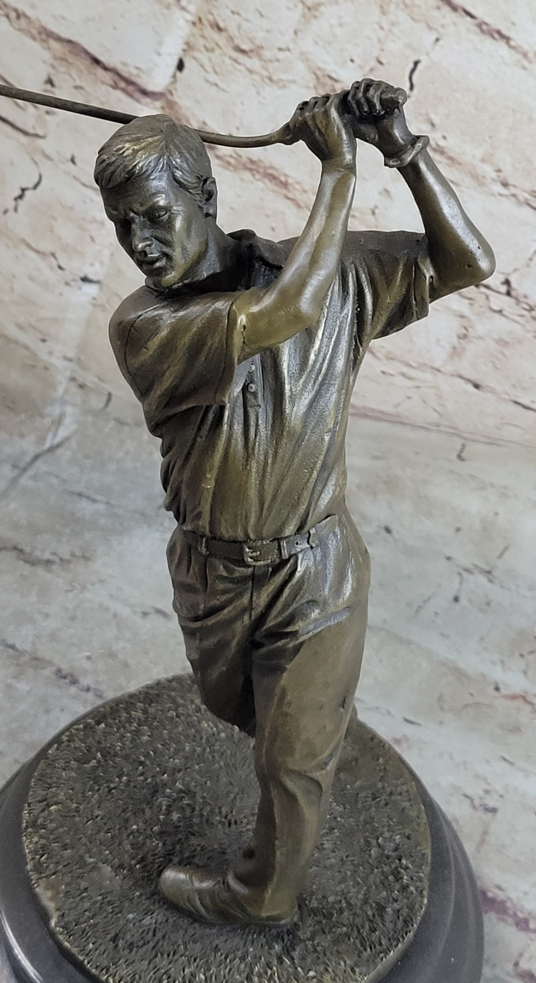 12'' Bronze Vintage Golfer Trophy Bobby Jones Sculpture SALE