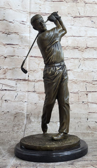 Ben Hogan Male Golfer Sports Memorabilia Golf Club Art Bronze Marble