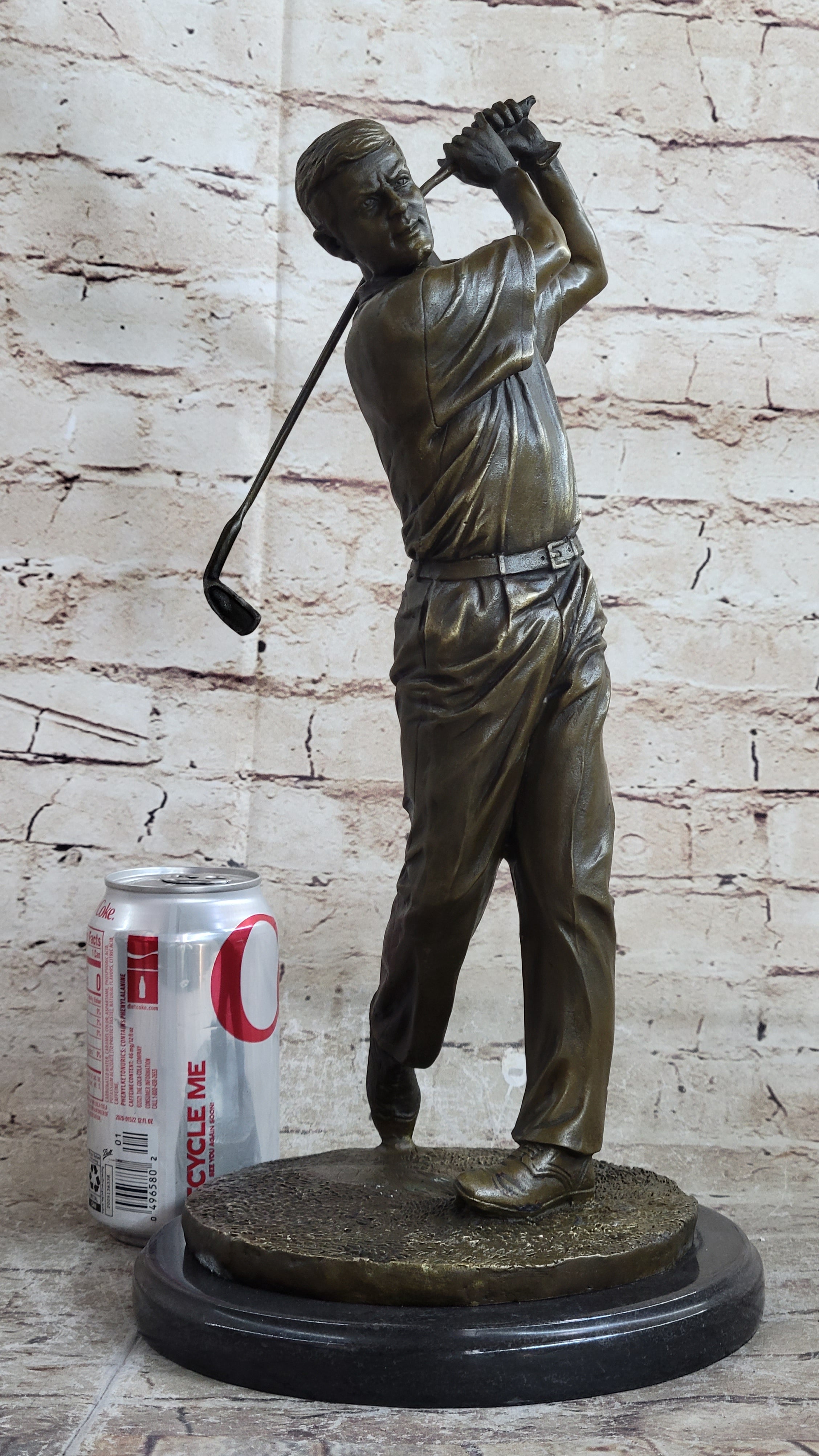 Ben Hogan Male Golfer Sports Memorabilia Golf Club Art Bronze Marble