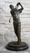 Ben Hogan Male Golfer Sports Memorabilia Golf Club Art Bronze Marble