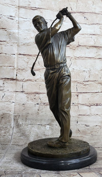 Ben Hogan Male Golfer Sports Memorabilia Golf Club Art Bronze Marble