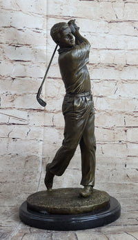 Ben Hogan Male Golfer Sports Memorabilia Golf Club Art Bronze Marble