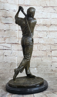 Ben Hogan Male Golfer Sports Memorabilia Golf Club Art Bronze Marble