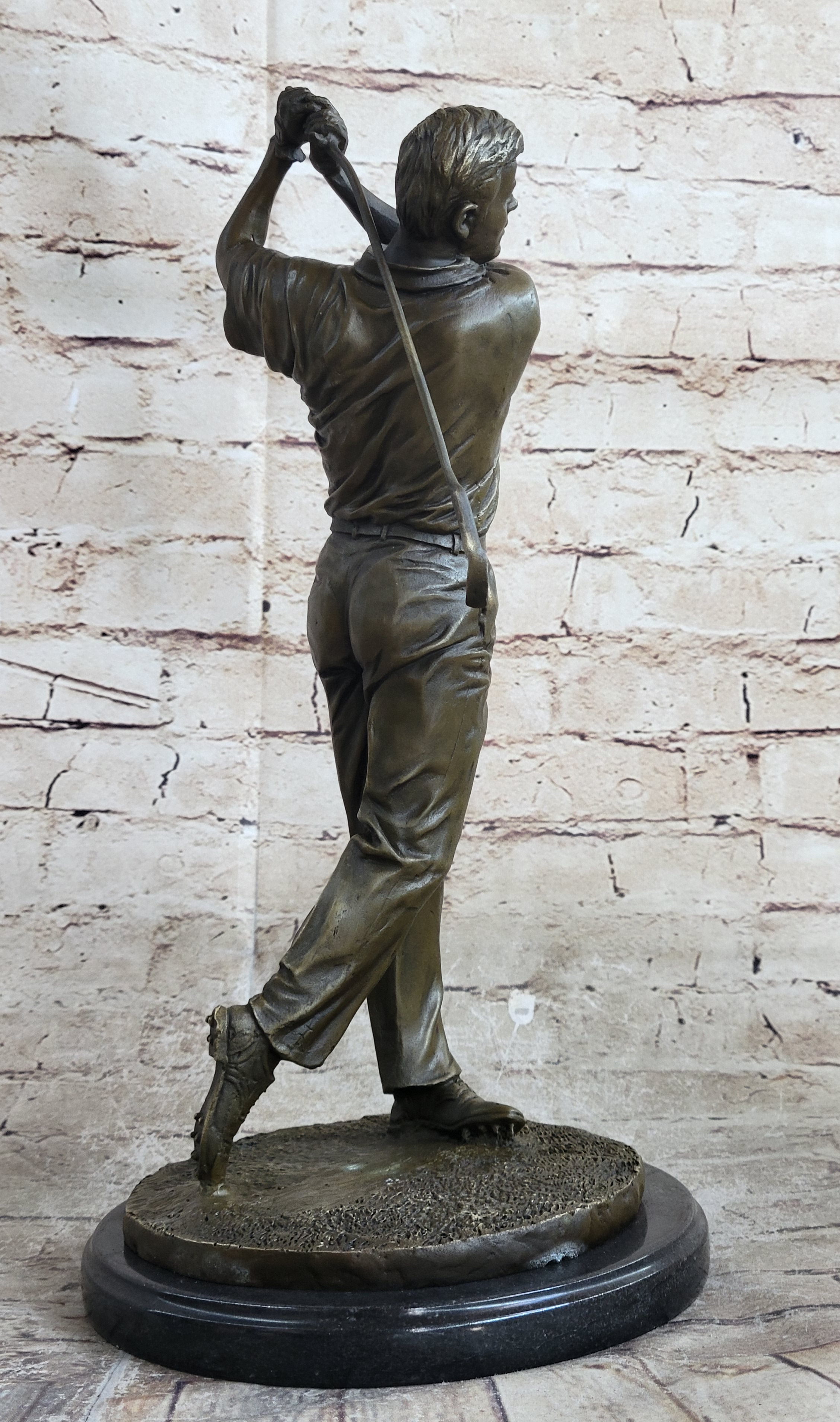 Ben Hogan Male Golfer Sports Memorabilia Golf Club Art Bronze Marble
