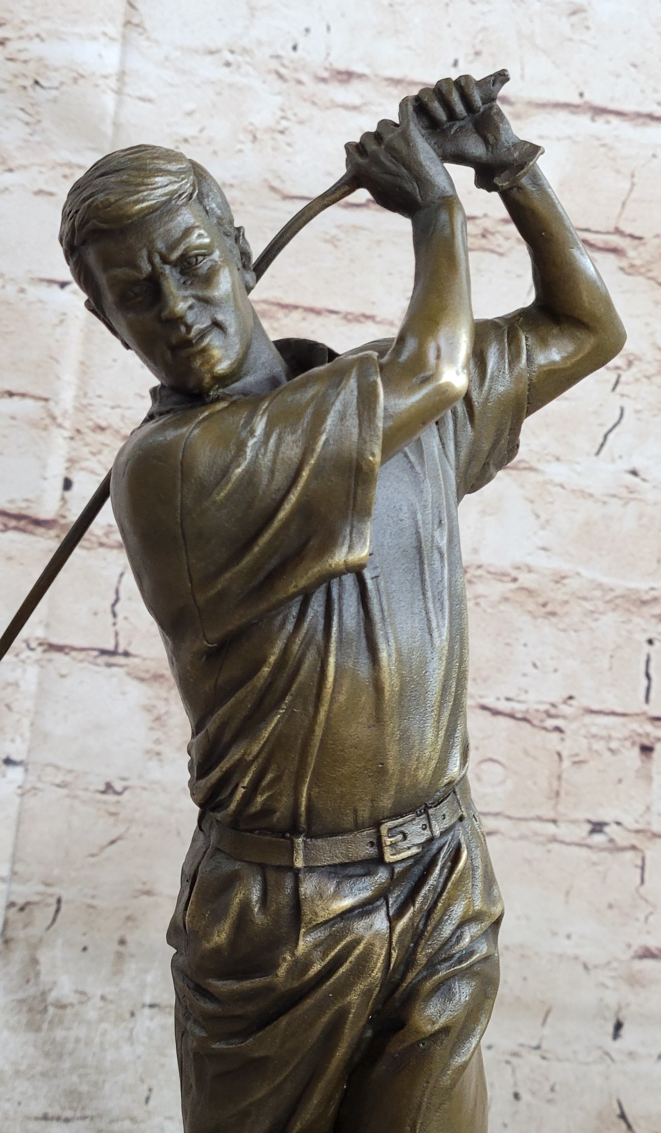 Ben Hogan Male Golfer Sports Memorabilia Golf Club Art Bronze Marble