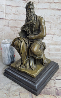 Michelangelo's Moses Bronze Sculpture 13" x 7"