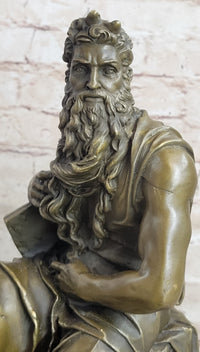Michelangelo's Moses Bronze Sculpture 13" x 7"
