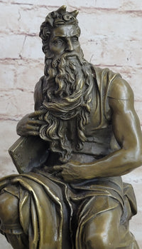 Michelangelo's Moses Bronze Sculpture 13" x 7"