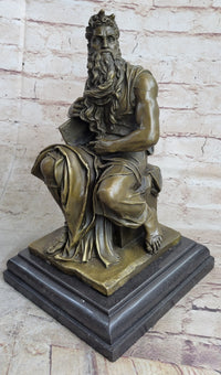 Michelangelo's Moses Bronze Sculpture 13" x 7"