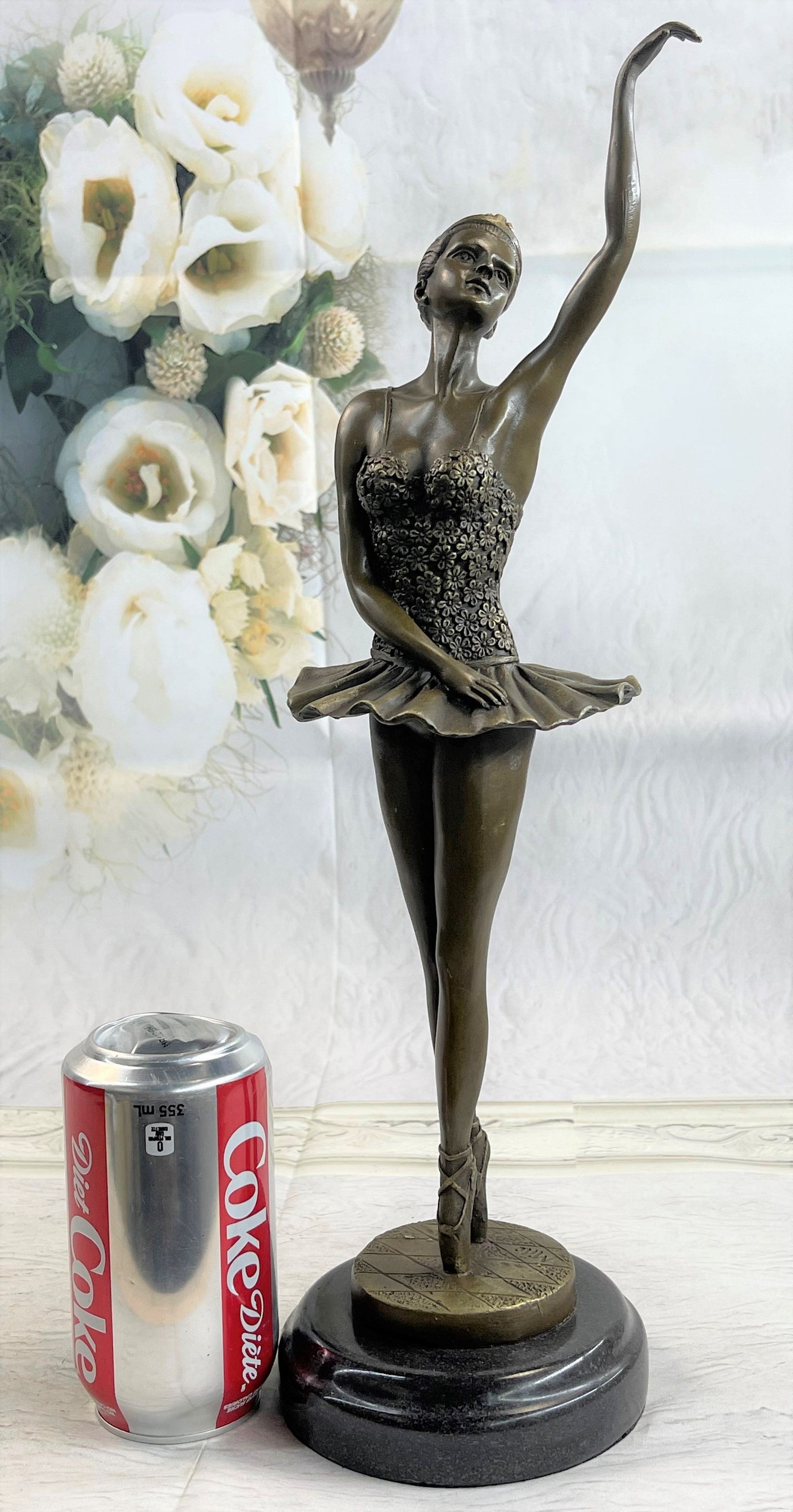 Prima Ballerina Ballet Dancer Bronze Figure 16" x 9"