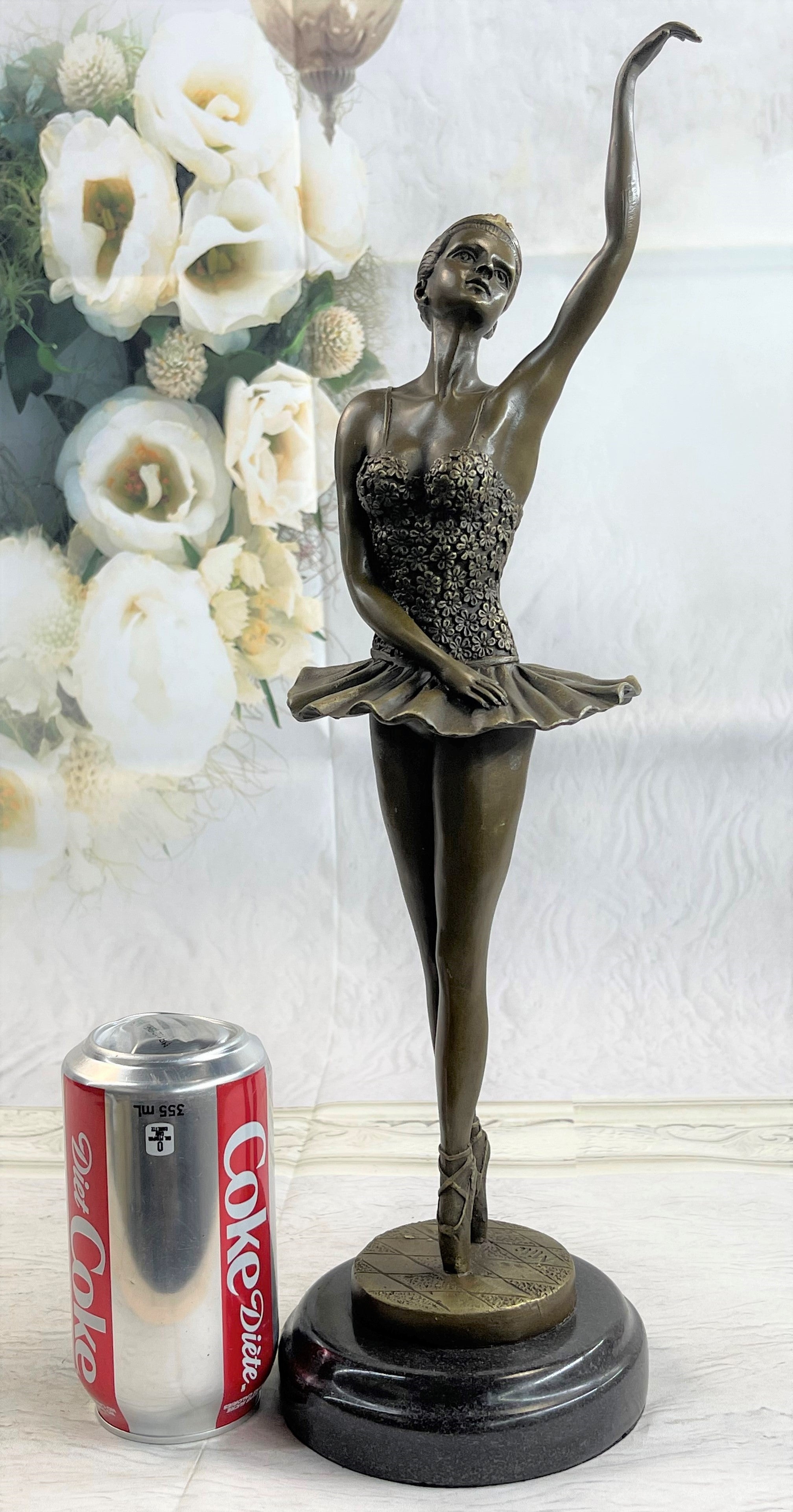 Prima Ballerina Ballet Dancer Bronze Figure 16" x 9"