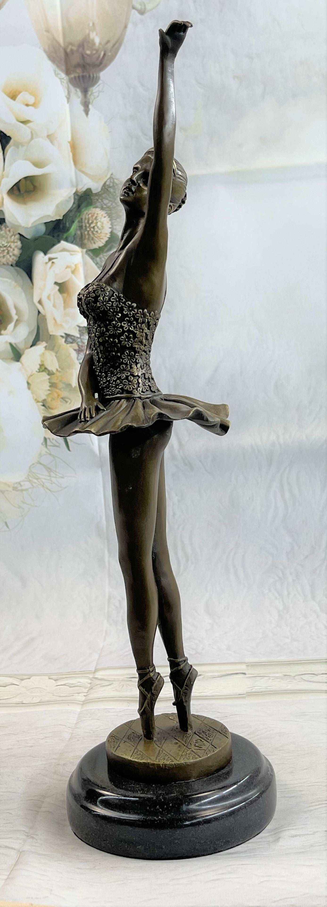 Prima Ballerina Ballet Dancer Bronze Figure 16" x 9"