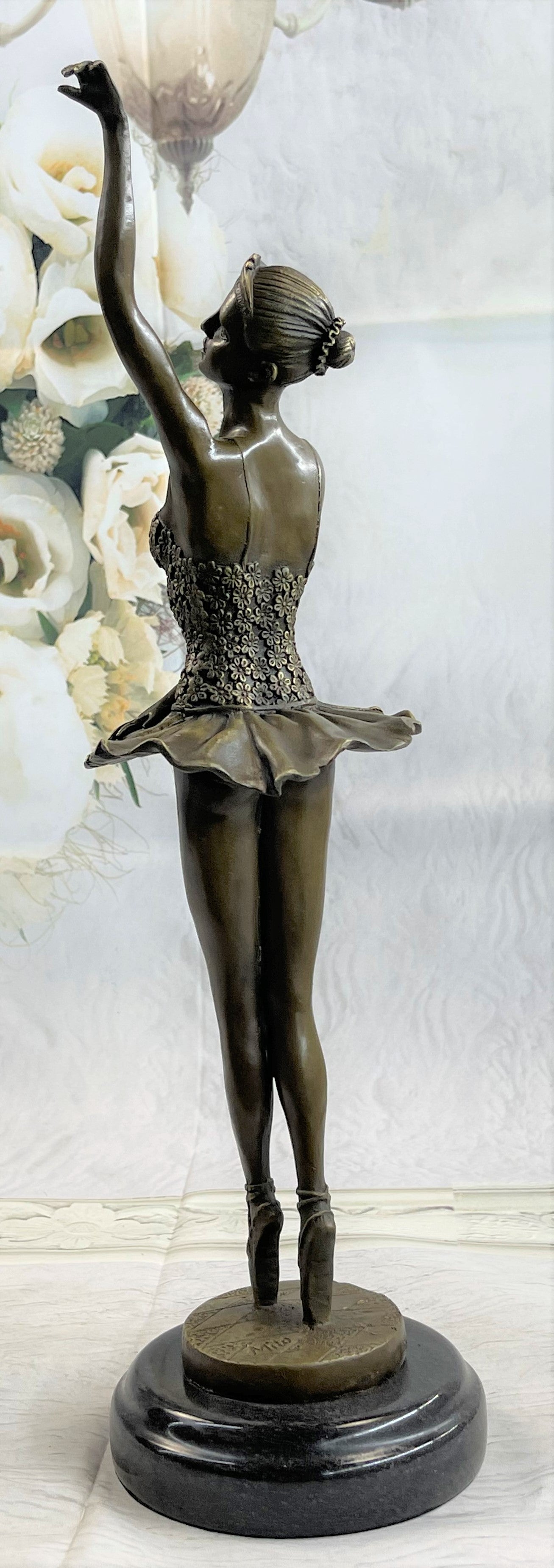 Prima Ballerina Ballet Dancer Bronze Figure 16" x 9"
