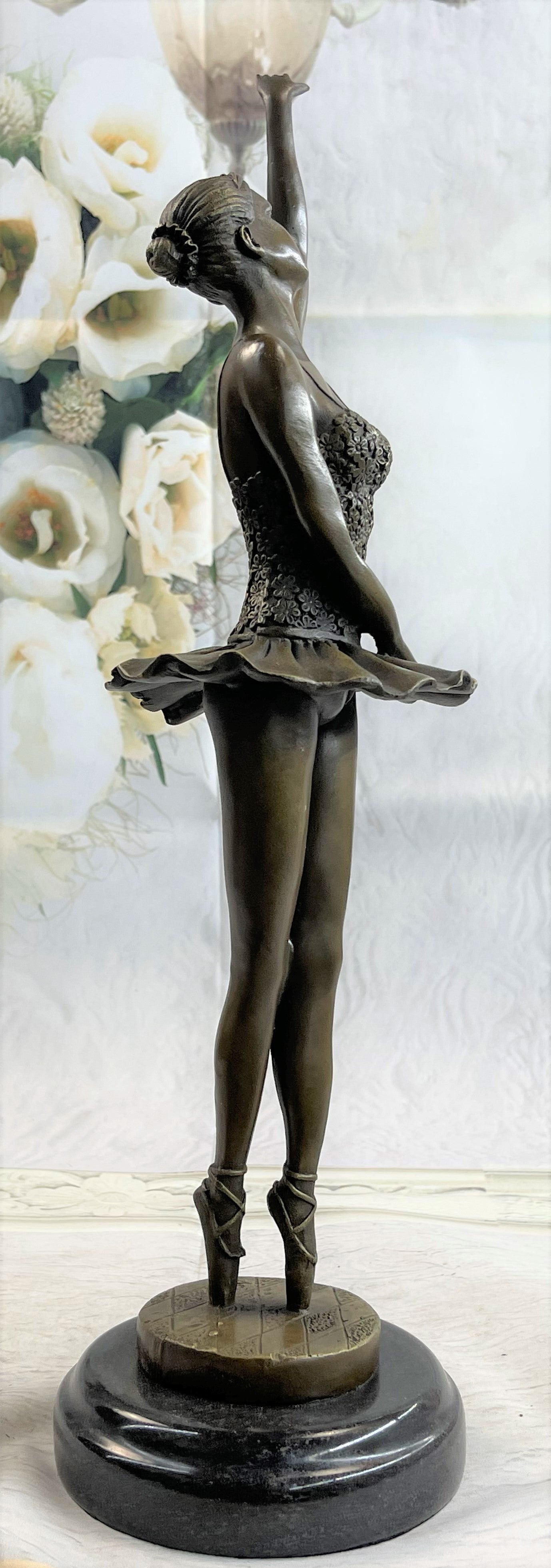 Prima Ballerina Ballet Dancer Bronze Figure 16" x 9"
