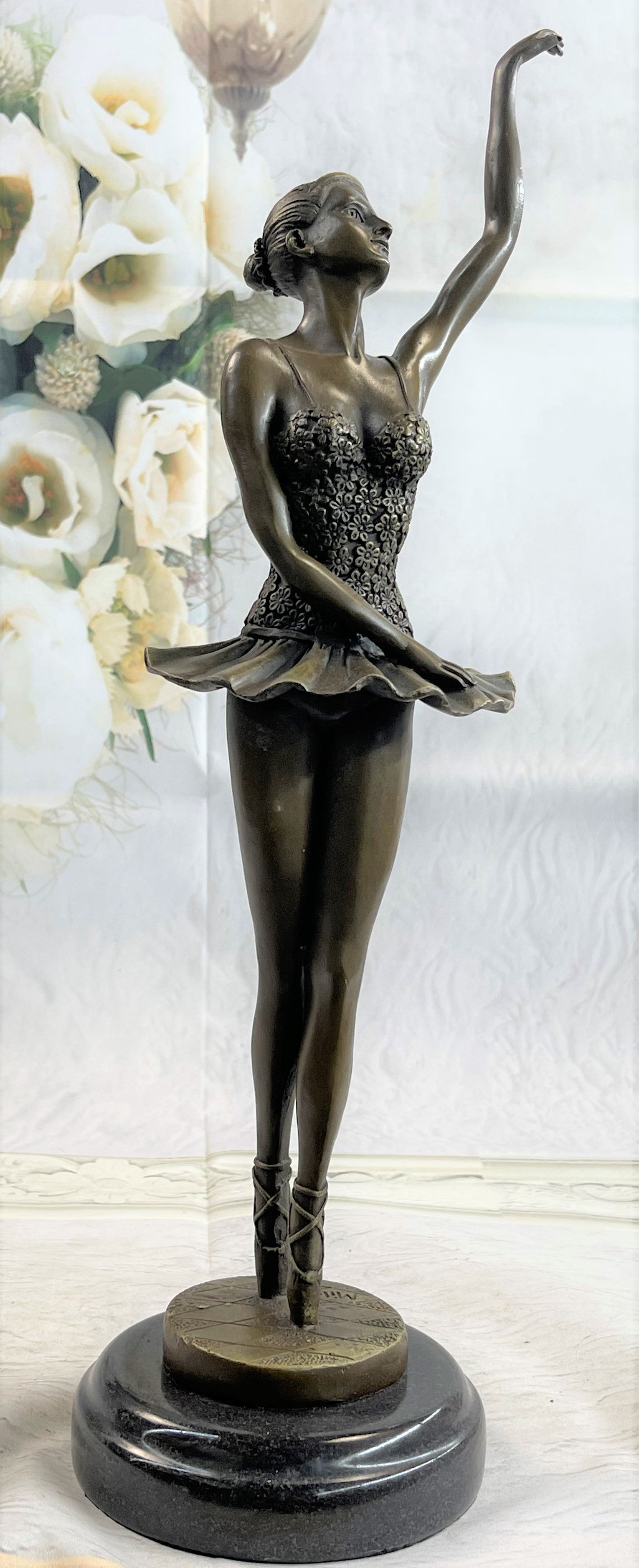 Prima Ballerina Ballet Dancer Bronze Figure 16" x 9"