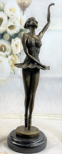 Prima Ballerina Ballet Dancer Bronze Figure 16" x 9"