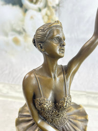 Prima Ballerina Ballet Dancer Bronze Figure 16" x 9"