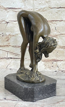 Signed Italian Artist Vitaleh Sexy Woman Bronze Sculpture