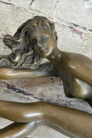 Signed Italian Artist Vitaleh Sexy Woman Bronze Sculpture
