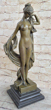 Bronze Sculpture Demure Nude Woman Classical Bronze Sculpture Art Milo