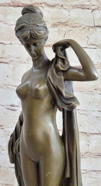 Bronze Sculpture Demure Nude Woman Classical Bronze Sculpture Art Milo