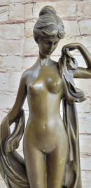 Bronze Sculpture Demure Nude Woman Classical Bronze Sculpture Art Milo