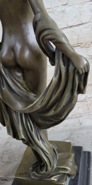 Bronze Sculpture Demure Nude Woman Classical Bronze Sculpture Art Milo