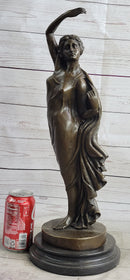 Large Sexy Maiden by French Artist Canova Real Bronze Sculpture
